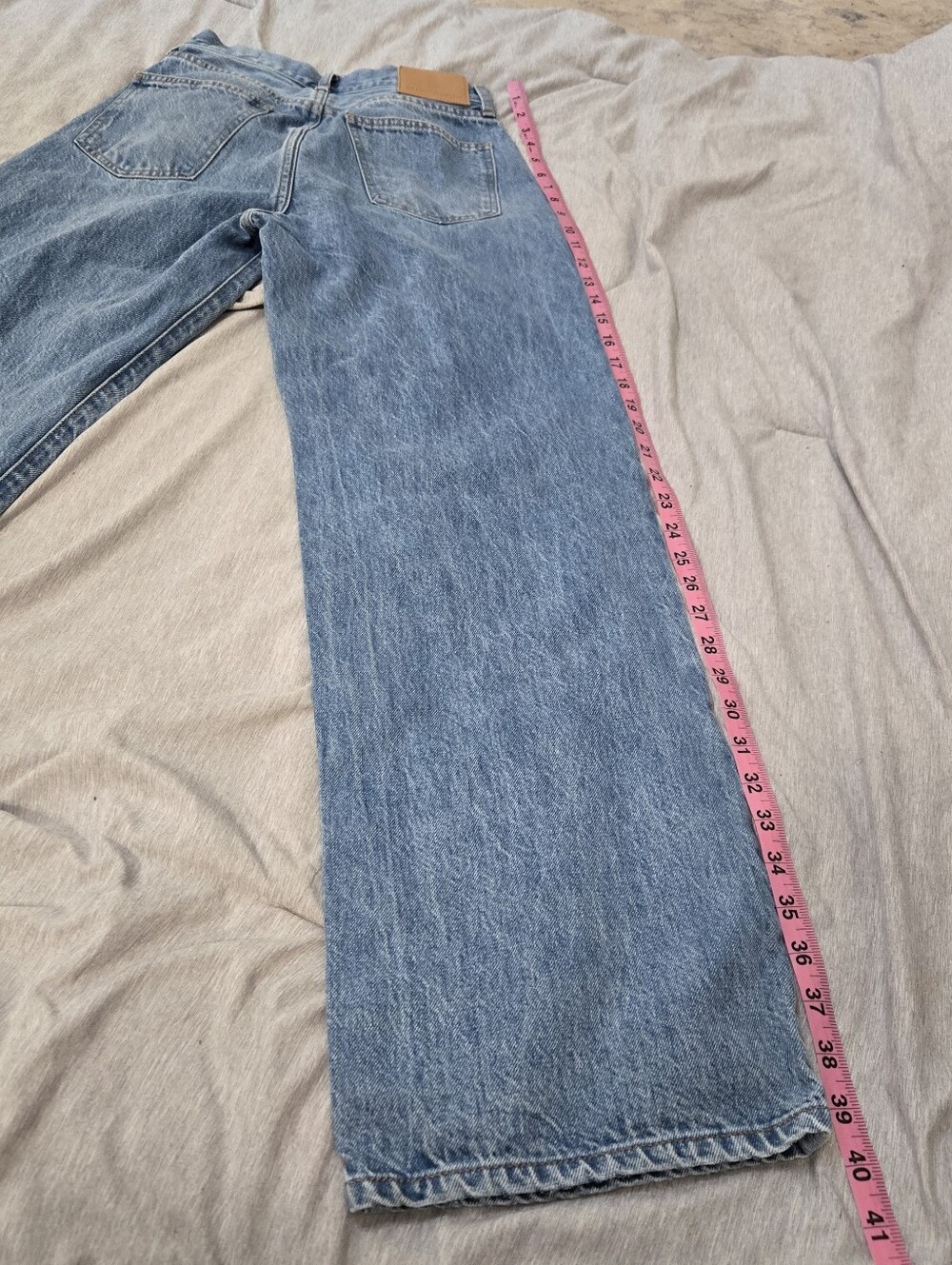 Denim Forum High-Rise Wide Leg Jeans - Light Blue - Picture 3 of 4